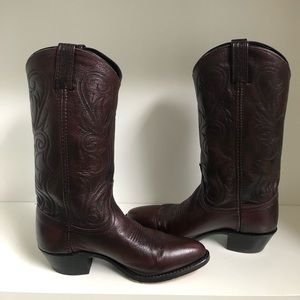 Dan Post Maroon Leather Boots